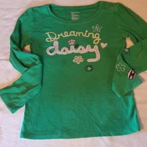Girls gap‎ 10 daisy green t shirt long sleeve